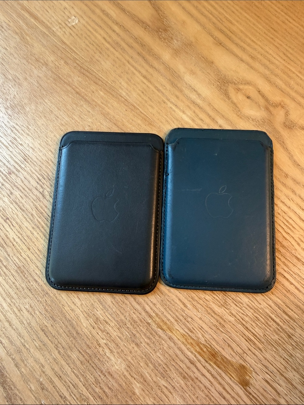 Apple MagSafe Leather Wallets - Black & Dark Blue Duo